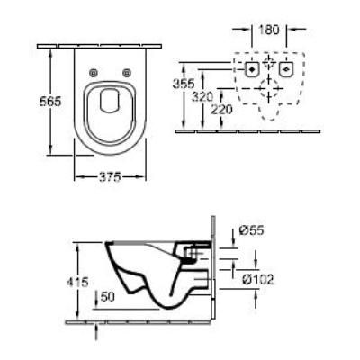 Унитаз Villeroy&Boch Subway 2.0 5614 R0R1 ФОТО