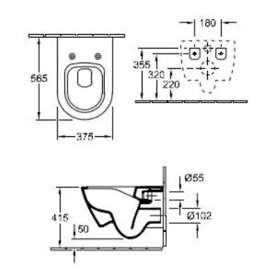 Унитаз Villeroy&Boch Subway 2.0 5614 R0R1 ФОТО