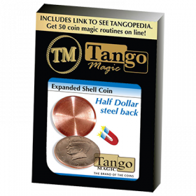 Expanded Shell Coin (Half Dollar) (Steel Back) by Tango Magic