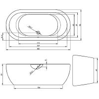 Riho ванна Dua 180 х 86 см BD01 схема 5