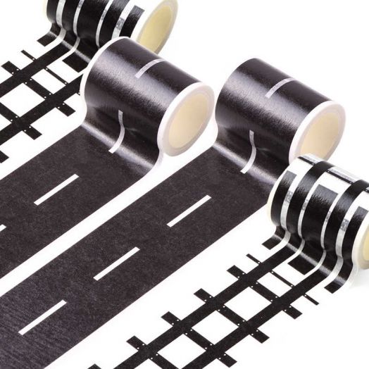 Игровой скотч с дорожной разметкой Умная железная дорога, 50 мм х 40 м