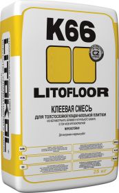 Толстослойная Клеевая Смесь Litofloor K66 25кг Litokol