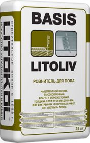 Цементный Ровнитель для Пола Litoliv Basis 25кг Litokol Высокопрочный