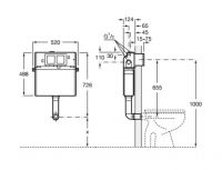 Roca Basic Tank скрытый бачок для унитаза 7.8900.9.020.0 схема 2