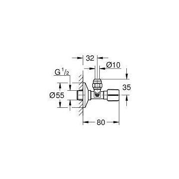 Grohe вентиль для раковины 22037000 схема 2