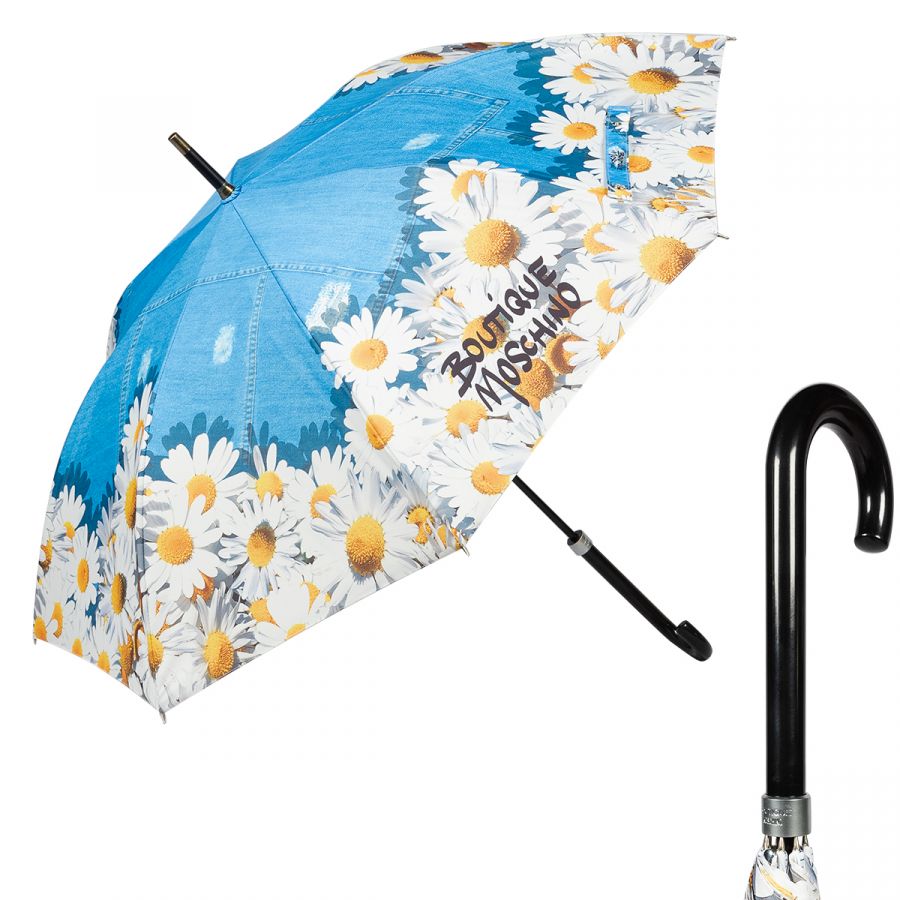 Зонт-трость Moschino 7026-63autoa Denim Daisies Multi