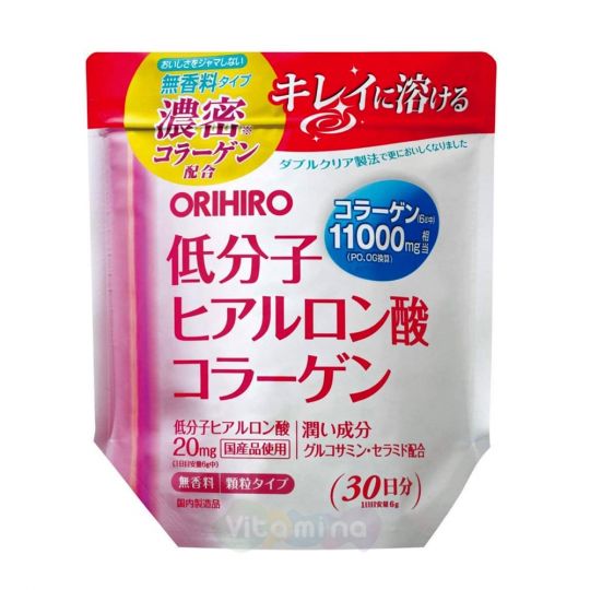 Orihiro Коллаген + гиалуроновая кислота, 180 г