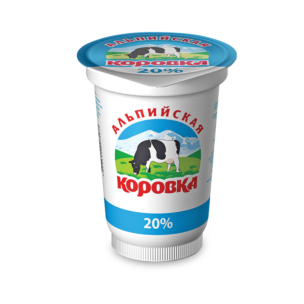 Сметанный продукт 20% 500 гр Альпийская коровка