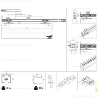 Комплект фурнитуры Krona Koblenz 0400-80 на 1 дверь до 80 кг.