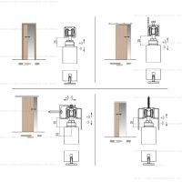 Комплект фурнитуры Krona Koblenz 0500-50 ABS на 1 дверь до 50 кг с доводчиком.