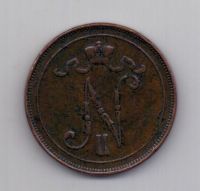 10 пенни 1907 года XF Финляндия Российская Империя