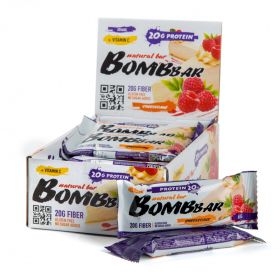 Протеиновый батончик Bombbar (малиновый чизкейк). 20гр белка
