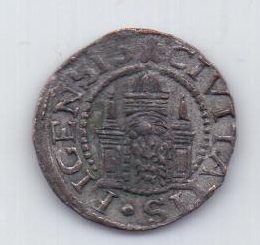 1 шиллинг 1571 года AUNC Рига