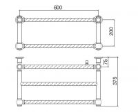 Полотенцесушитель лесенка-полка  Sbordoni SBSPARMENCBR 67x27 схема 7