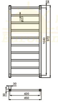 Белый водяной полотенцесушитель Zehnder Stalox лесенка STX-100-045 45x104 см ФОТО