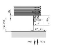 Водный полотенцесушитель в ванну Zehnder Yucca Star лесенка YASC-070-050 50x65,6 см схема 5