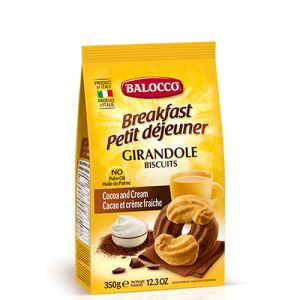 Печенье Карусель с шоколадом и сливками Balocco Girandole Biscuits 350 г Италия