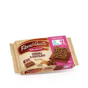 Печенье Злаково-шоколадное Balocco Fibra & Gusto Cereali e Cioccolato 300 г Италия