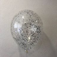 Шар (12''/30) с конфетти крошка Серебро