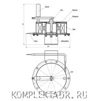 Схема барабана заземления БЗЗ-10-01