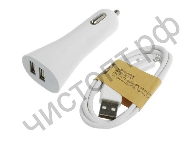 АЗУ 1A черный 2USB + кабель micro 0.8 MM14 в пакете