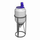 Емкость конусная 120 литров ФМ с пищевой лопастной мешалкой