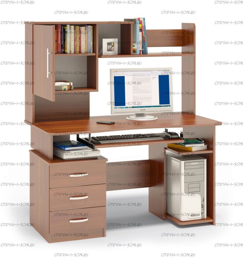 Стол компьютерный Сокол КСТ-08 (КСТ-08.1)+КН-34 (130х60х146)