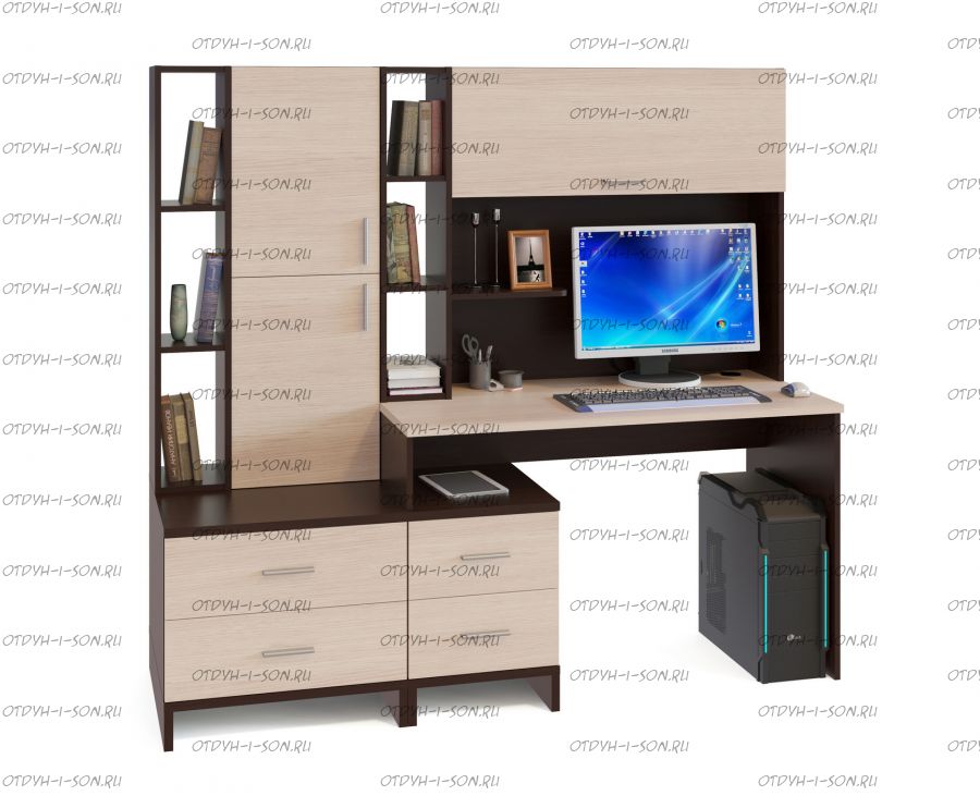 Стол компьютерный Сокол КСТ-114 + КН-03 + СТ-10 (180х60х166)