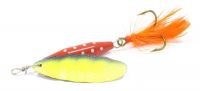 Вращающаяся блесна на окуня Abu Garcia Reflex Red 7 гр FL Yellow