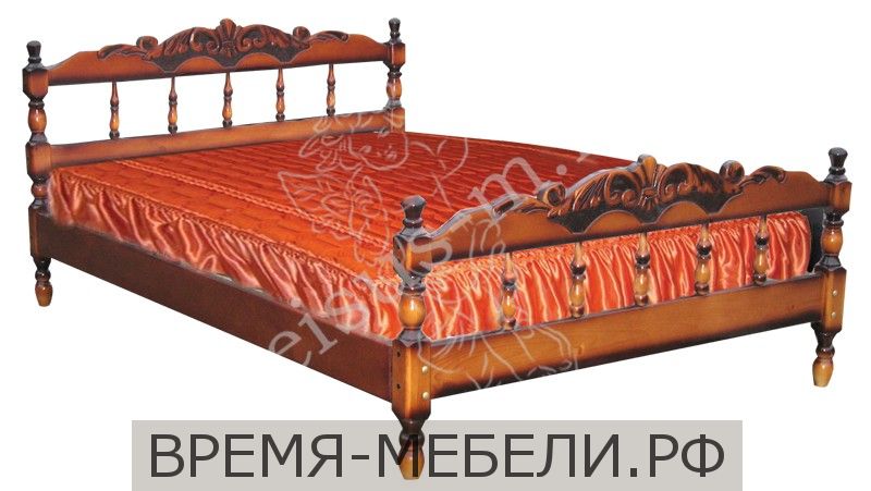 Кровать Точеная-М горка с резьбой