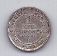 1 грош 10 пфеннигов 1863 года AUNC Саксония