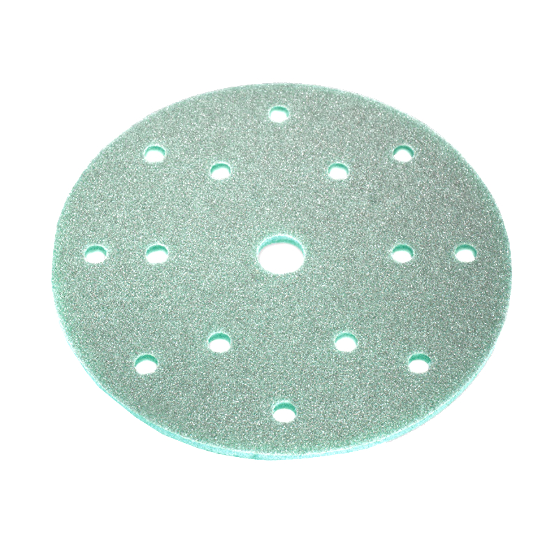 Sia 7972 Siasponge Абразивные губки на липучке в кругах, 150мм., 15 отверстий, P150, #600 superfine, зеленая