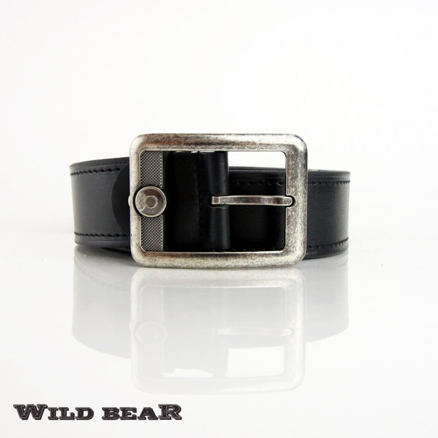 Ремень WILD BEAR RM-005m Black (в кожаном чехле)