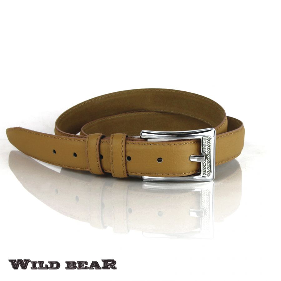 Ремень WILD BEAR RM-019f Beige Premium (в деревянном футляре)
