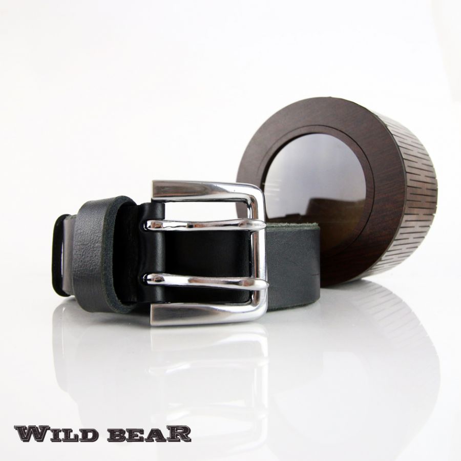Ремень WILD BEAR RM-013f Black Premium (в деревянном футляре)