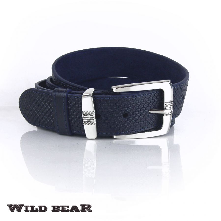 Ремень WILD BEAR RM-018f Dark-blue Premium (в деревянном футляре)
