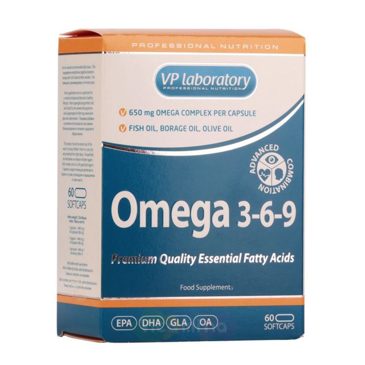 VPlab Омега 3-6-9 Omega 3-6-9, 60 капс