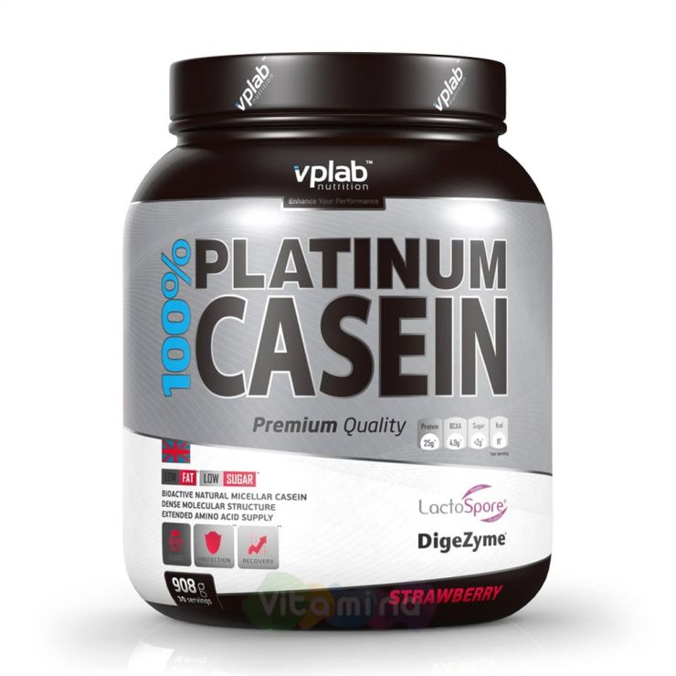VPLab Мицеллярный казеин 100% Platinum Casein, 908 гр