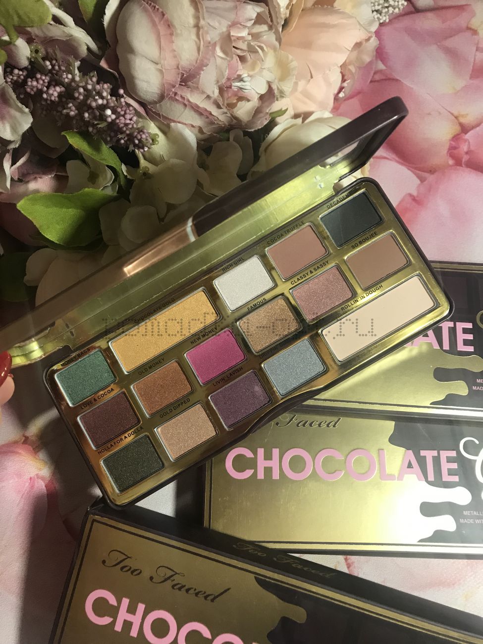 Палетка для глаз Too Faced Chocolate Gold Bar Eyeshadows Palette Holiday 2017 КОПИЯ