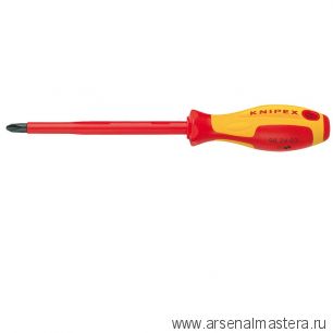 Отвертка VDE Phillips PH2 x 100 мм, длина 212 мм, диэлектрическая, 98 24 02, KNIPEX KN-982402