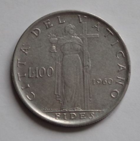 100 лир 1960 года Ватикан