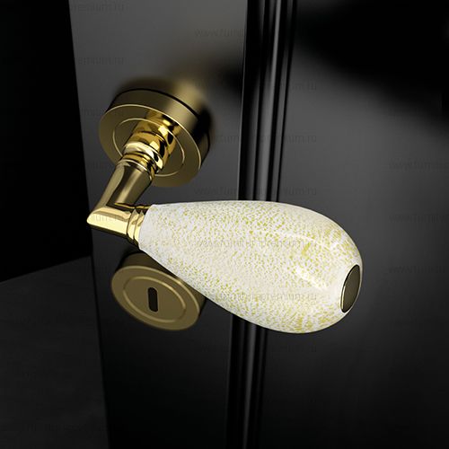 Ручка Glass Design Goccia White/Gold