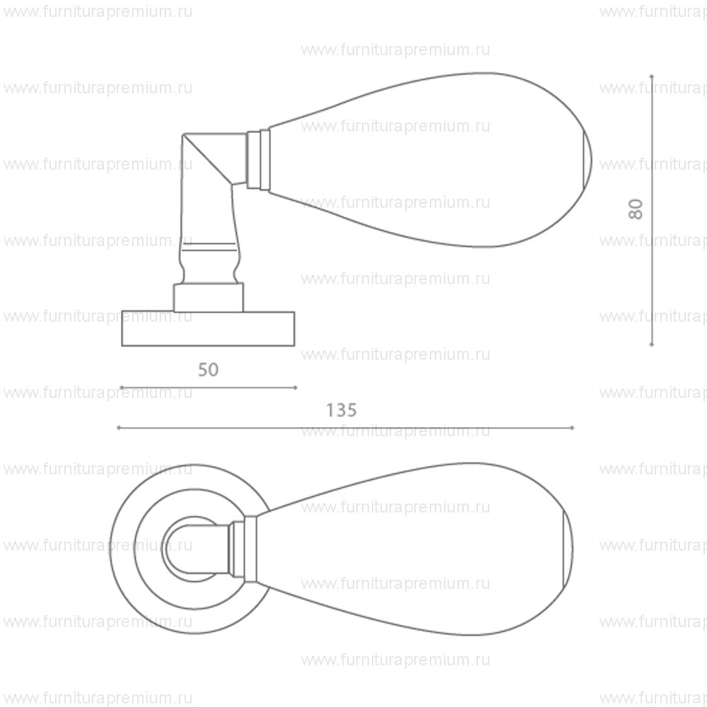 Ручка Glass Design Goccia Black/Silver