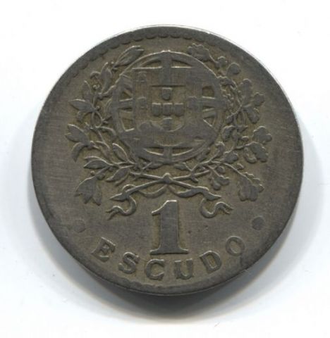 1 эскудо 1927 года Португалия, редкий год