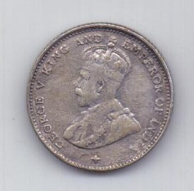 10 центов 1919 года Стрейтс Сеттлментс Великобритания