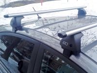 Багажник на крышу Nissan Juke, Евродеталь, аэродинамические дуги