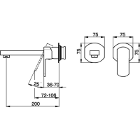 Смеситель для раковины Cisal Roadster RR005510/RR005512/RR005513 схема 2