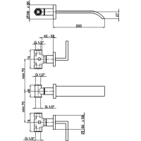 Смеситель для раковины Cisal Wave WA007510 схема 2