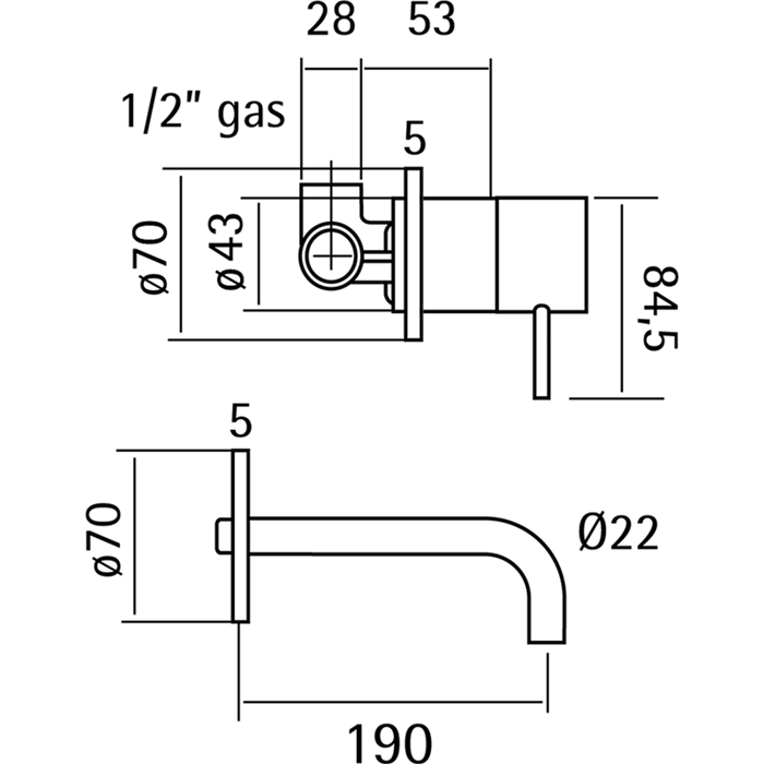 Смеситель для раковины Cisal Xion XI002510/XI002511/XI002512 схема 2