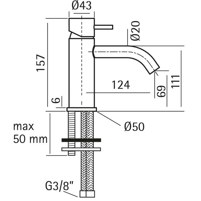 Смеситель для раковины Cisal Xion XI000544 ФОТО